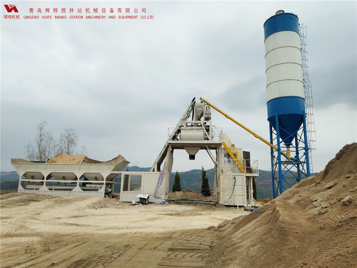 青島輝特機械 HZM75免基礎(chǔ)攪拌站模塊化設(shè)計，安裝快捷