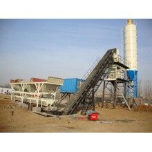 小型商混站首選，hzs60型水泥攪拌站